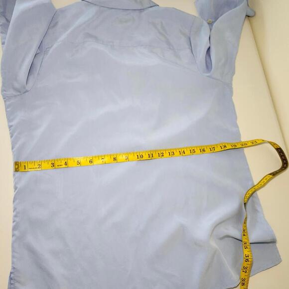 Chico's Women's Light Blue Long Sleeve Blouse Size 1 - Picture 7 of 8